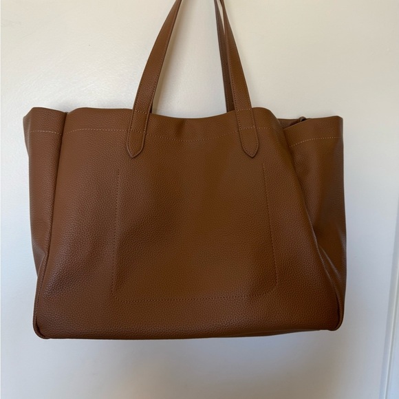 Lulus Toni Brown Vegan Leather Tote Bag - Picture 9 of 16